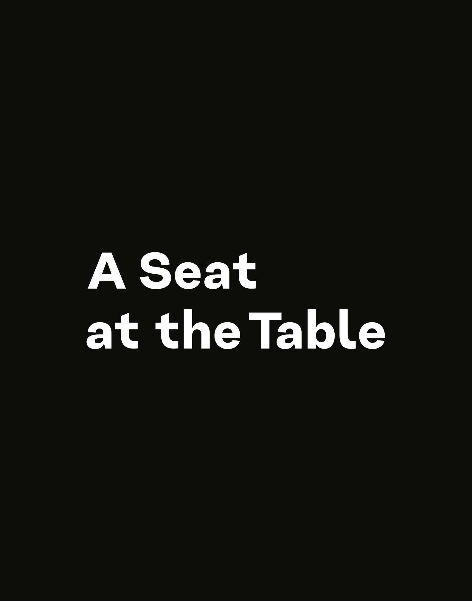 A Seat at the Table